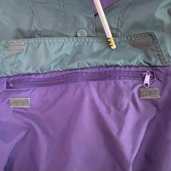 🛶🌈🌲Columbia Vintage Anorak Windbreaker Jacket. Teal, bluish purple. - Picture 8 of 13